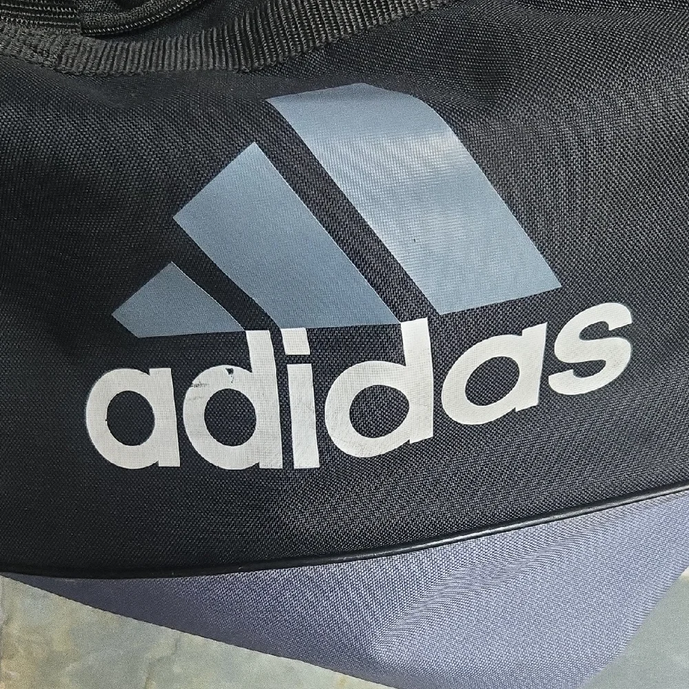 Adidas Black and Gray Duffel Bag